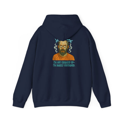 Hoodie — "I’m Not Charged Up, I’m Barely Contained" Electric Zombie Graphic Hoodie