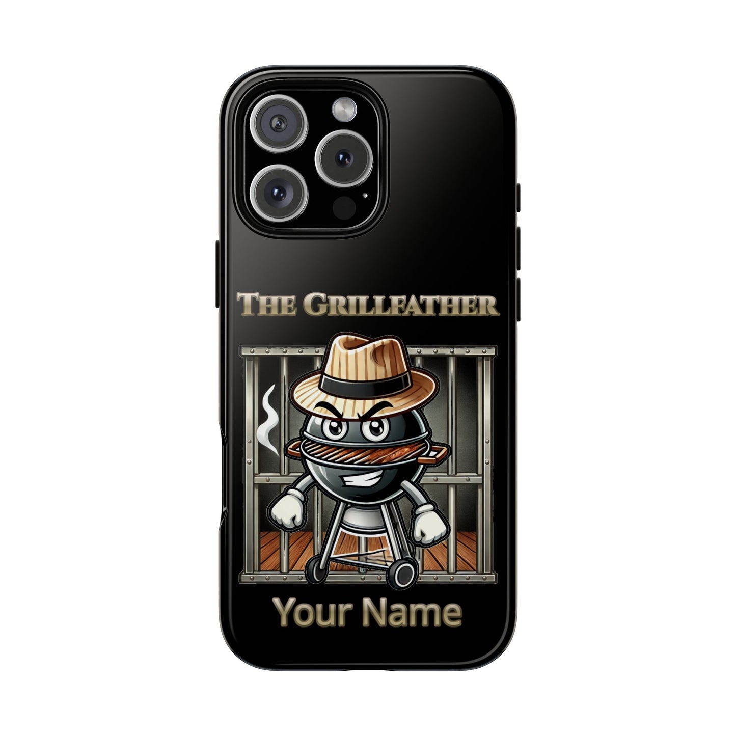 Grillfather Personalized Phone Case — Funny BBQ Smoker Design