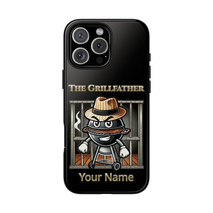 Grillfather Personalized Phone Case — Funny BBQ Smoker Design