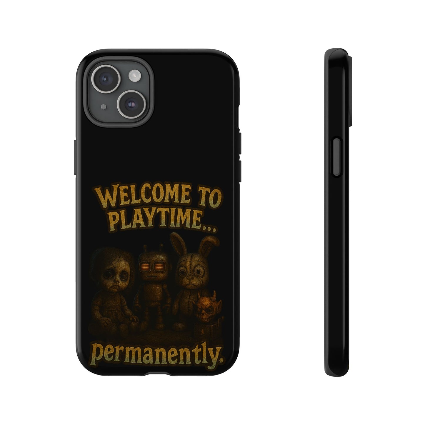 Phone Case — "Welcome to Playtime... Permanently." Horror Game Character Protective Case