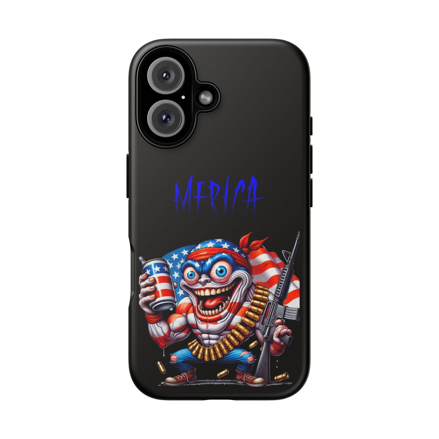 Phone Case — Patriotic 'Merica Clown with Flag, Beer & Rifle
