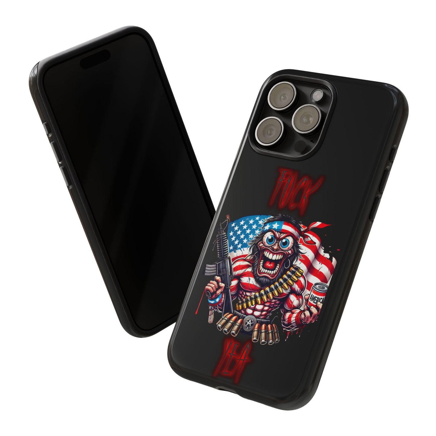 Phone Case — American Flag Skull Soldier Design (Tough Cases)