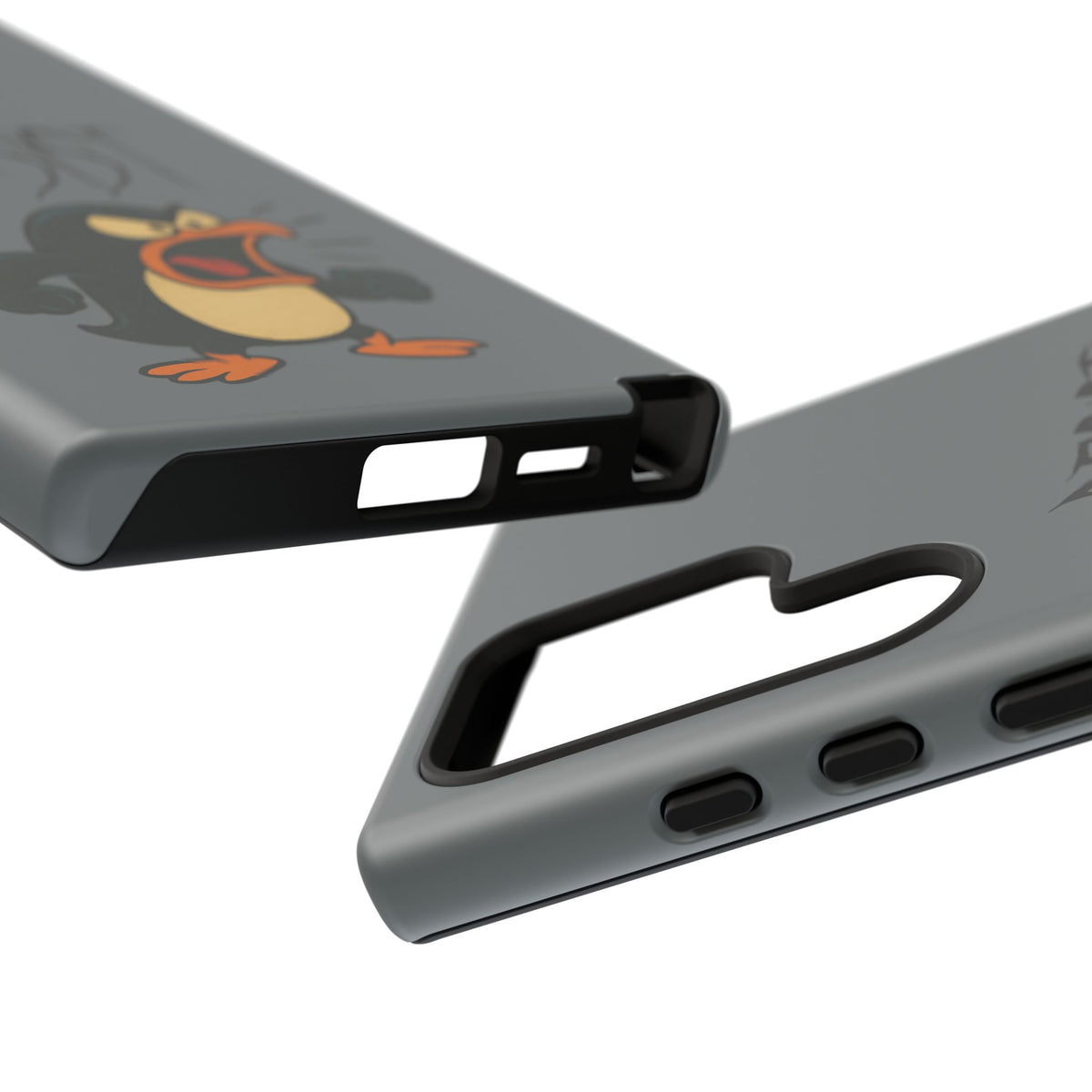 Resist Angry Penguin Phone Case — Protective iPhone Case with Bold Cartoon Design
