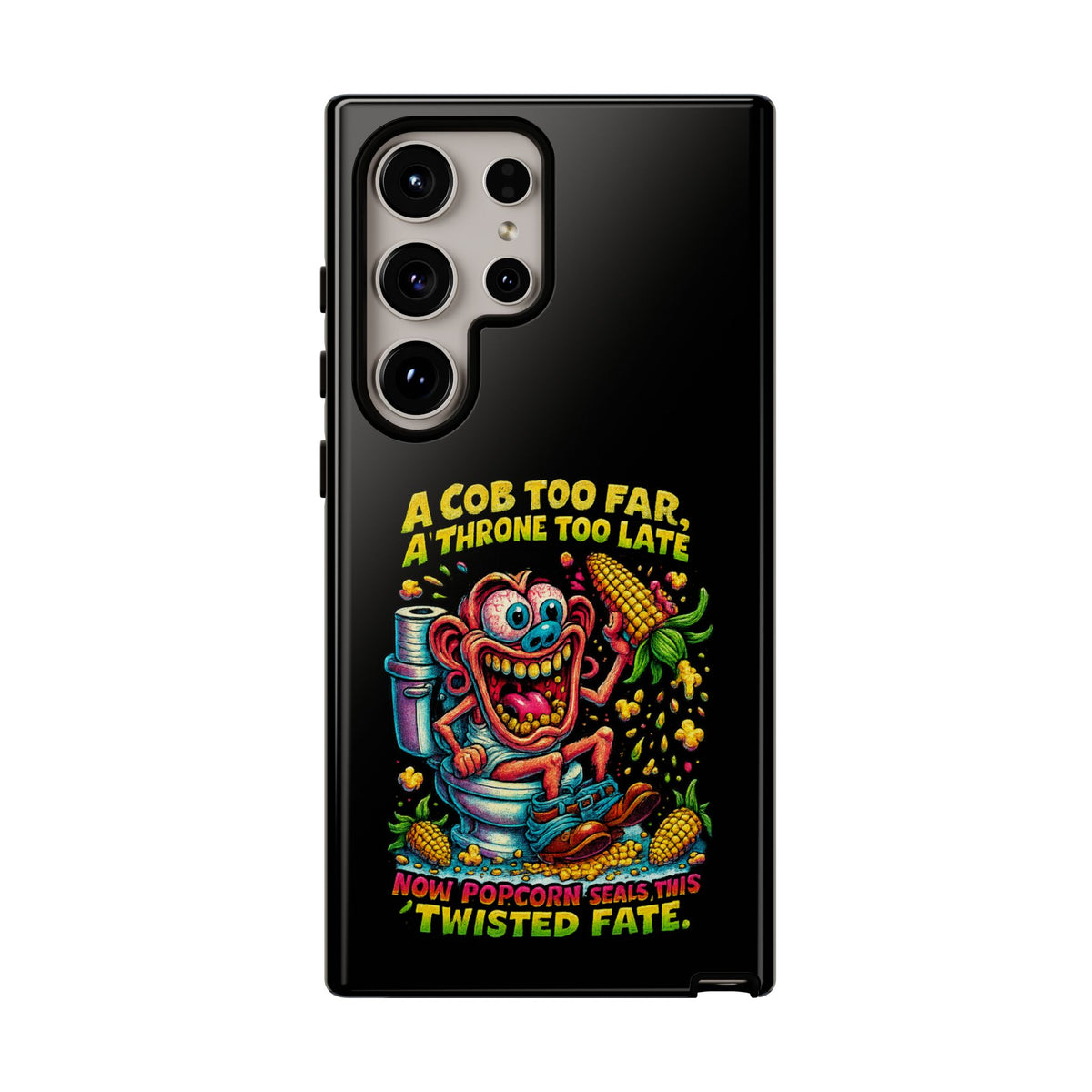 Phone Case — "A Cob Too Far" Popcorn Horror Design
