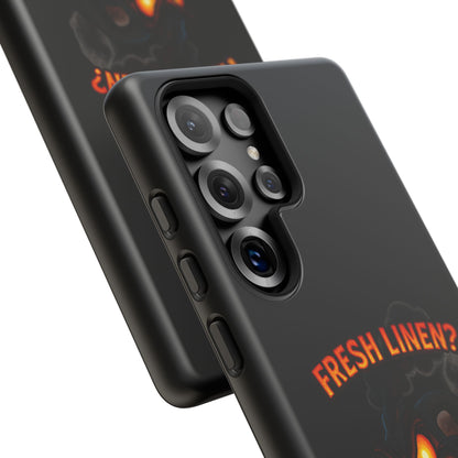 Phone Case — 'Fresh Linen? I Smell Fear.' Spooky Pumpkin Horror Protective Case