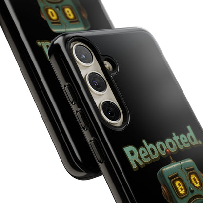 Phone Case — 'Rebooted. Still Awkward.' Retro Robot Protective Cover