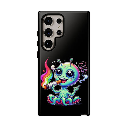 Alien Smoking Rainbow Joint Phone Case — Cute Psychedelic Cannabis iPhone Cover