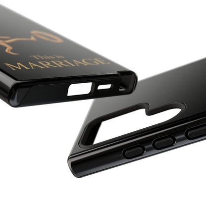 Phone Case - ‘This is Marriage’ Gold Ring Cartoon Design