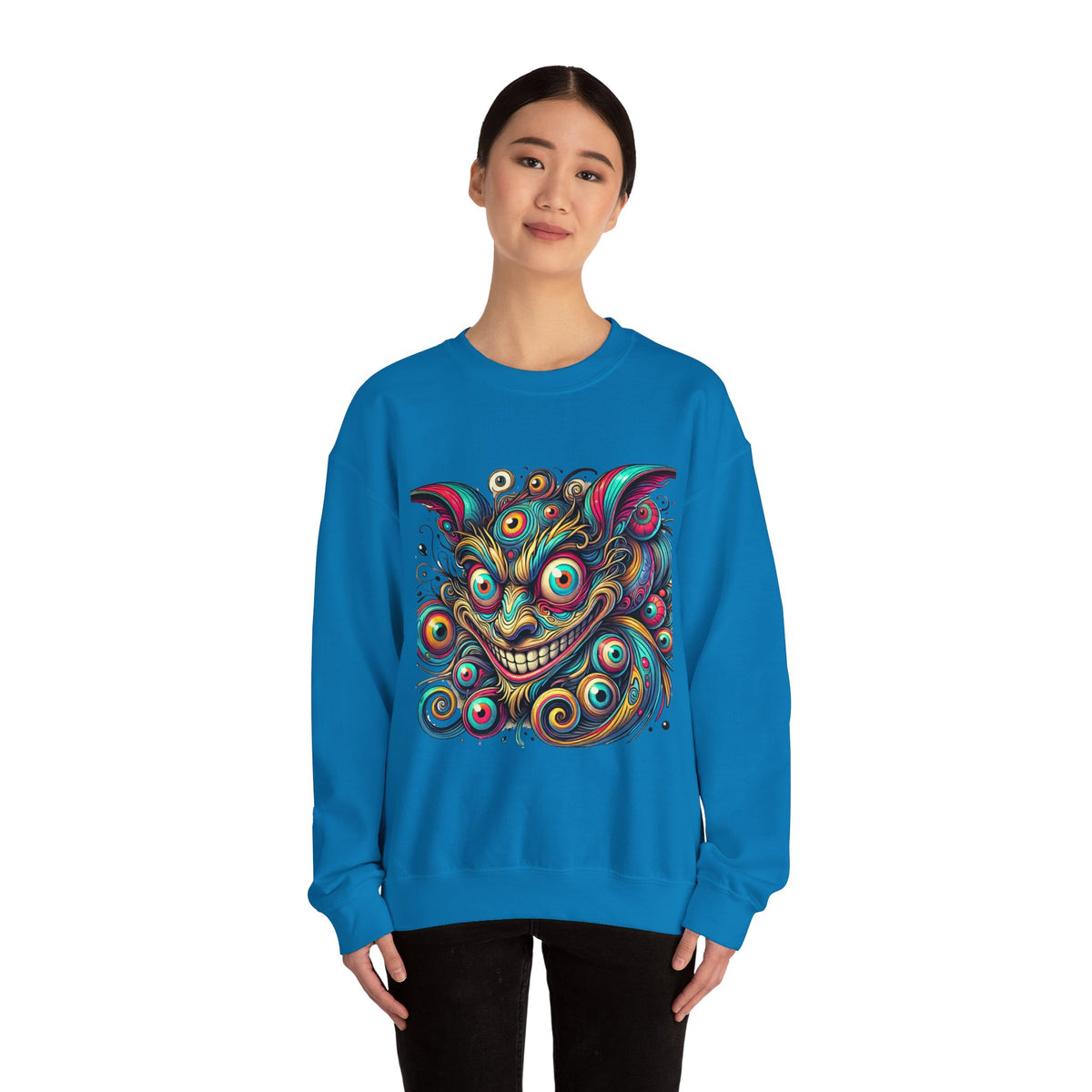 Demon Swirl Eyes Crewneck Sweatshirt