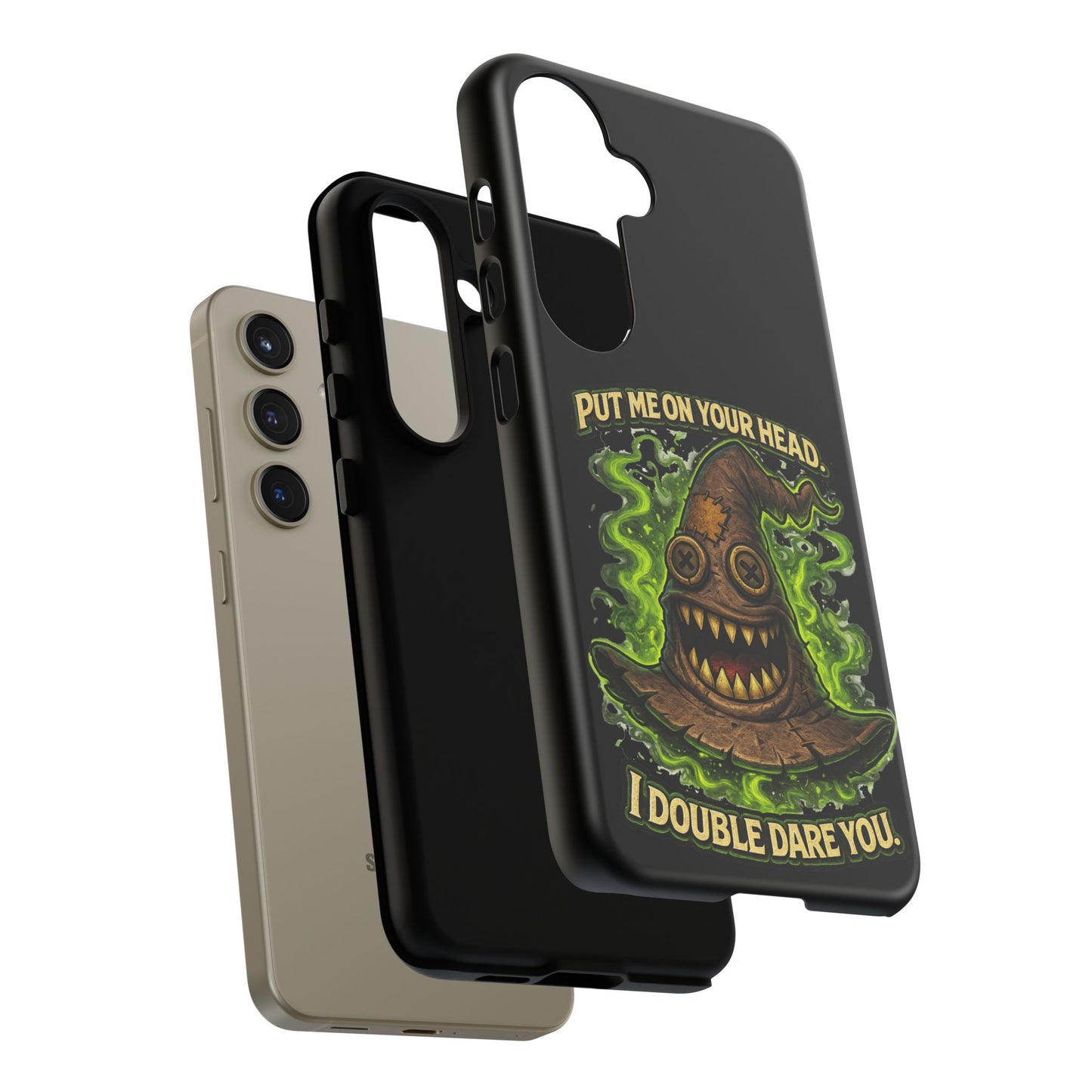 Phone Case — “Put Me On Your Head, I Double Dare You” Scary Witch Hat Design