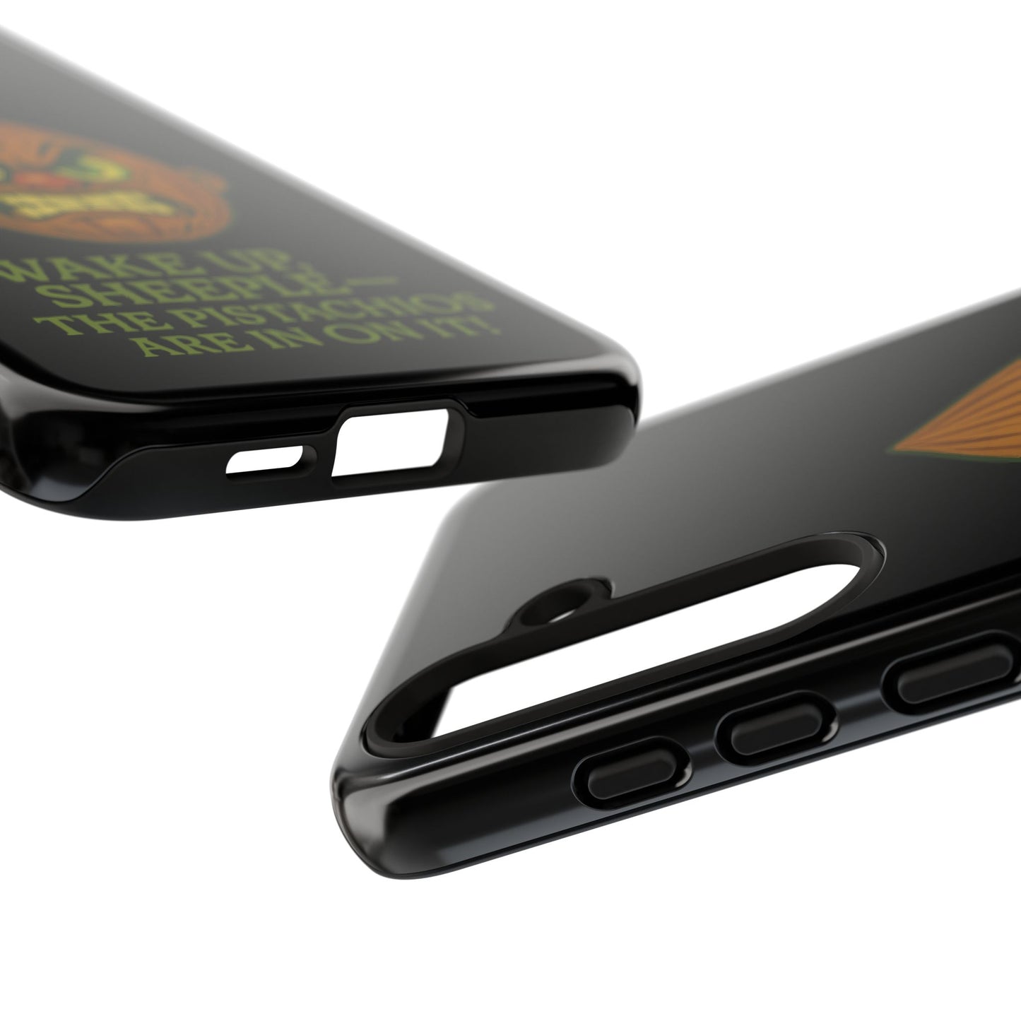 Angry Pistachio Phone Case — "Wake Up, Sheeple — The Pistachios Are In On It!"