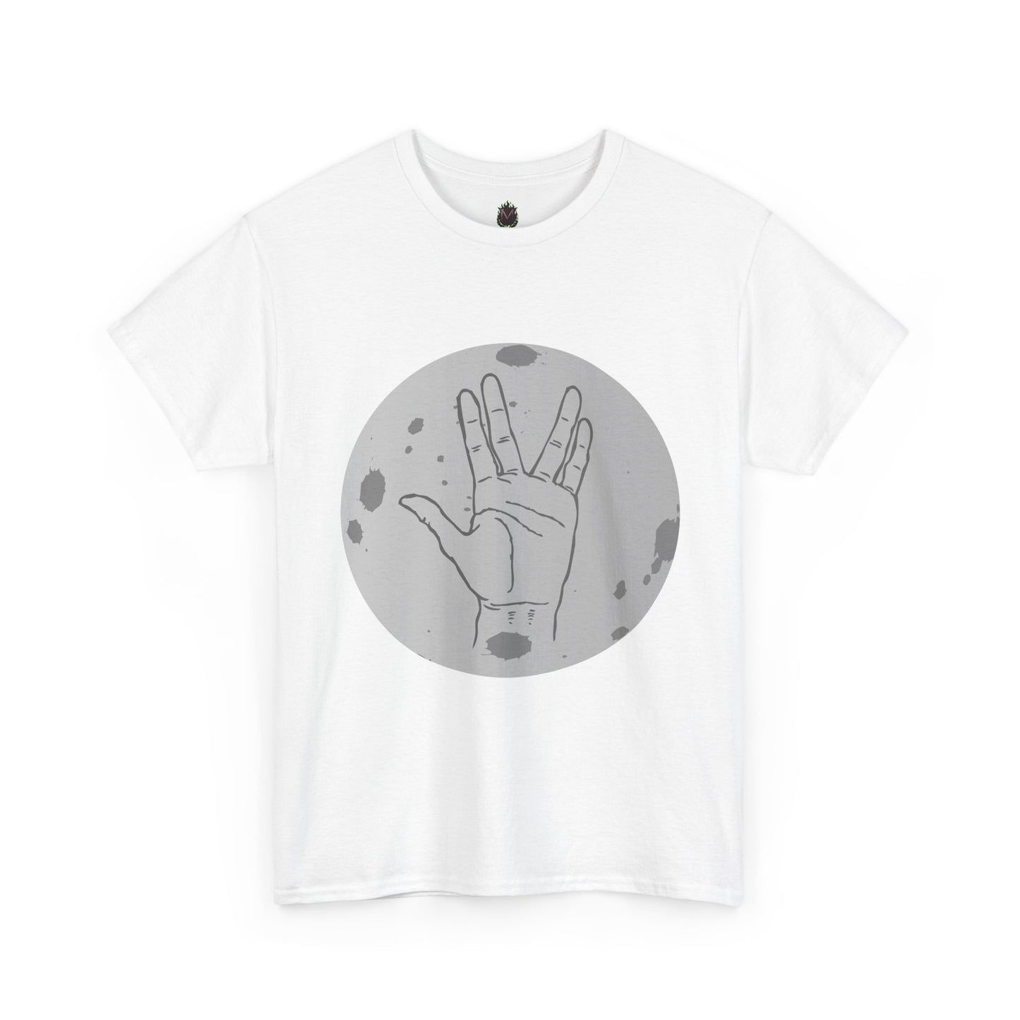 Vulcan Salute Moon Tee | Science Fiction Hand Graphic Tee