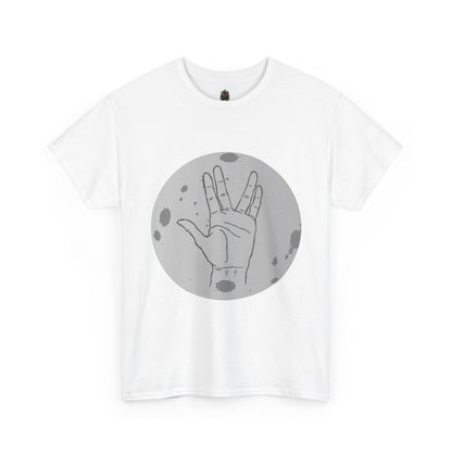 Vulcan Salute Moon Tee | Science Fiction Hand Graphic Tee