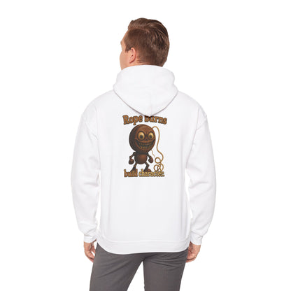 Hoodie — Retro Cartoon Rope Toy 'Bold Character' Graphic Pullover