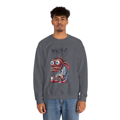 Mondays Zombie Coffee Creature Crewneck Sweatshirt