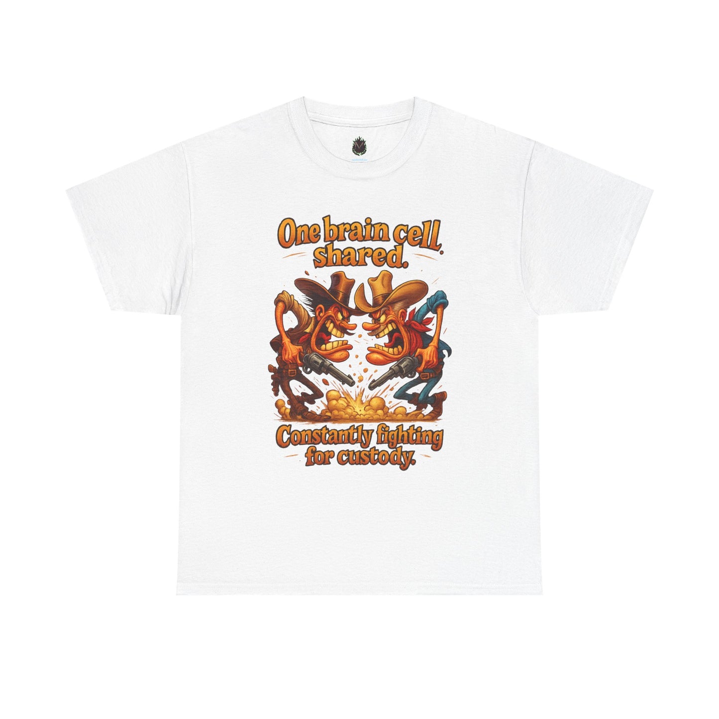 One Brain Cell Shared T-Shirt | Cartoon Dinosaurs Arguing