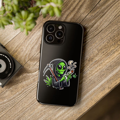 Reaper Alien Phone Case – Cute Grim Reaper Smoking Weed iPhone Case