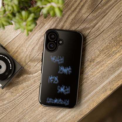 Phone Case — Blue Neon Graffiti "Tough Cases" Protective Cover