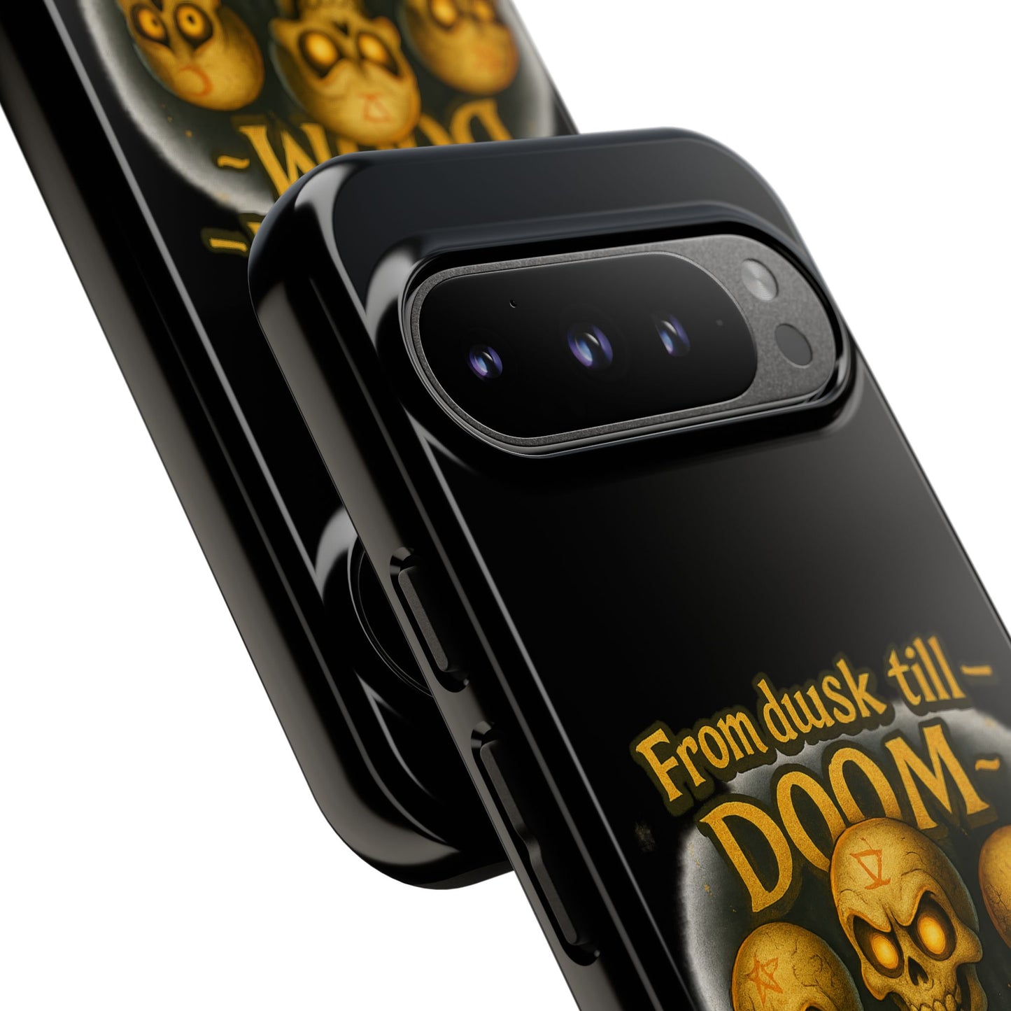 Phone Case — "From Dusk Till Doom We Jam" Skeleton Band Design