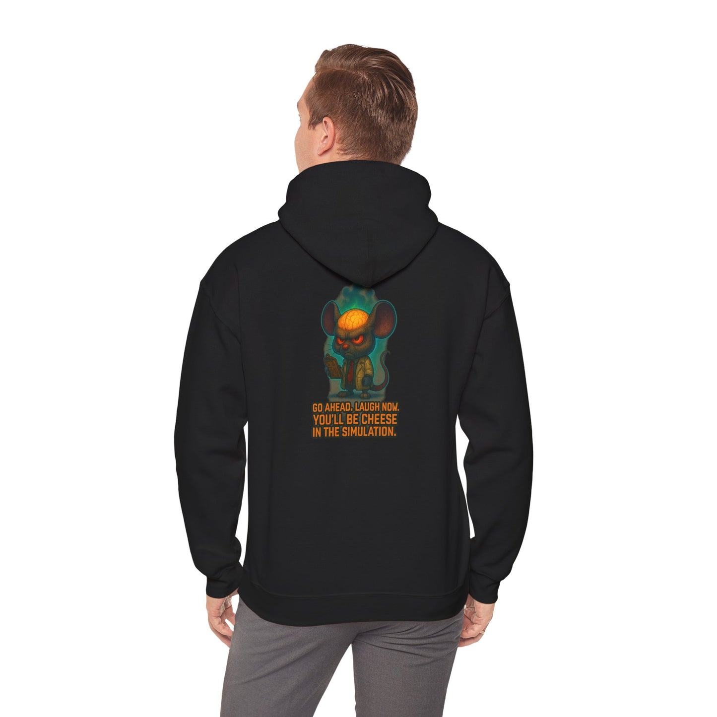 Creepy Mouse Hoodie — "Would Be Cheese in the Dark" Graphic Pullover