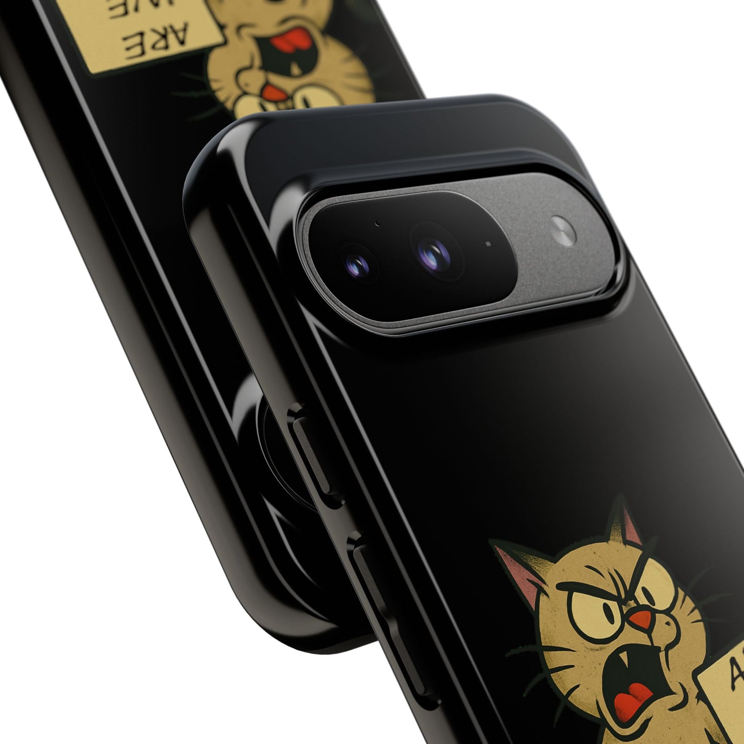 Angry Cat Phone Case — 'Are We Next' Protest Graphic iPhone Case