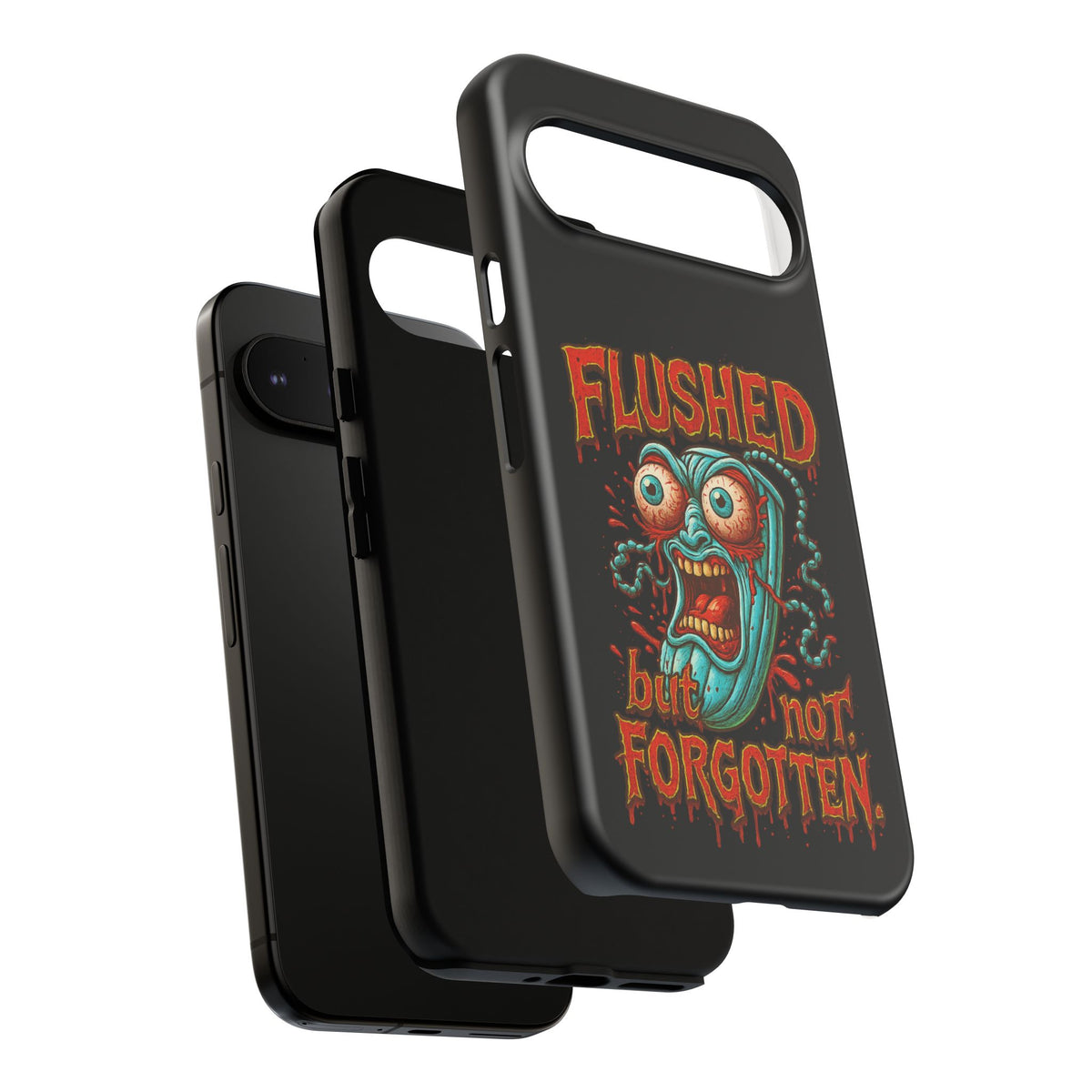Phone Case — "Flushed But Not Forgotten" Horror Graphic iPhone Cover