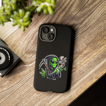 Reaper Alien Phone Case – Cute Grim Reaper Smoking Weed iPhone Case