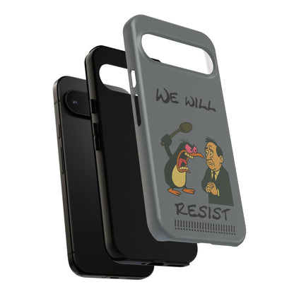 Phone Case - "We Will Resist" Cartoon Protest Design