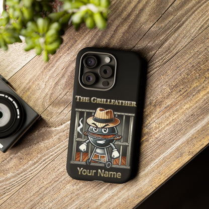 Grillfather Personalized Phone Case — Funny BBQ Smoker Design