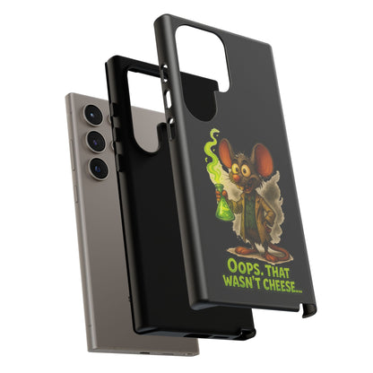 Phone Case — Funny Cartoon Rat "Oops That Wasn't Cheese" Protective Cover