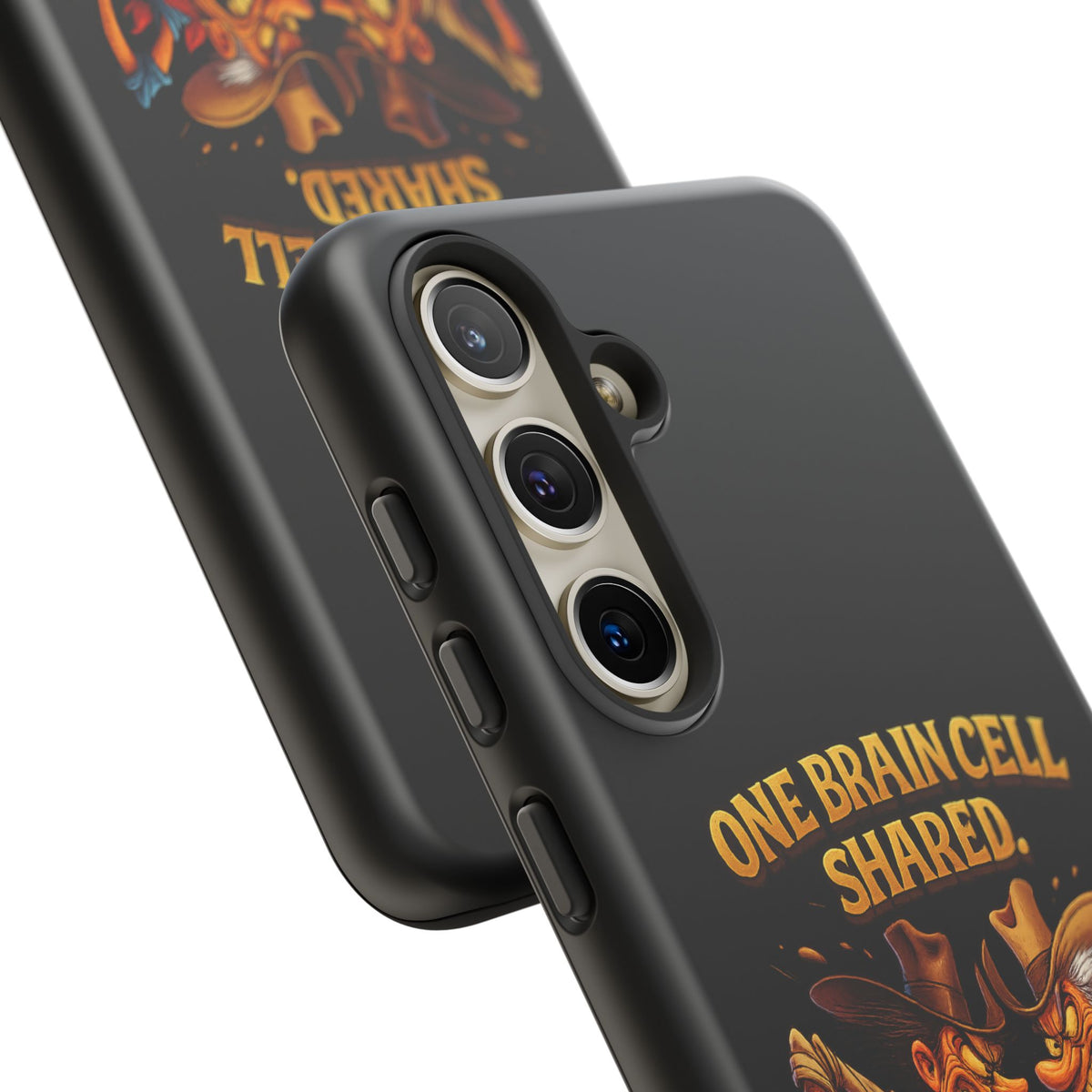 Phone Case — 'One Braincell Shared, Constantly Fighting for Custody' Funny Rivalry Cartoon