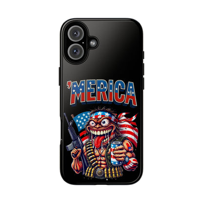 'MERICA Patriotic Phone Case — American Flag Madman Design