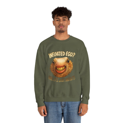 Inflated Ego? Nah, It’s Just Anxiety Crewneck Sweatshirt