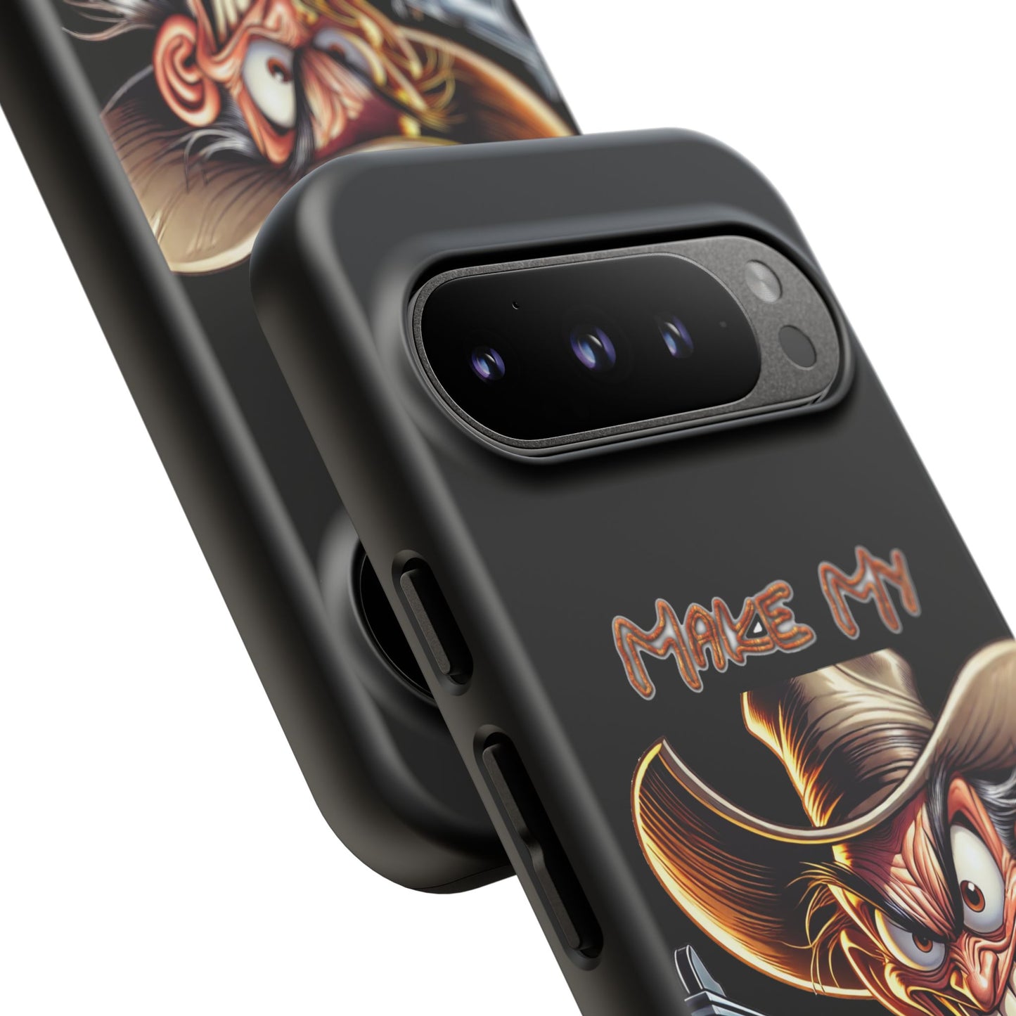 Phone Case - 'Make My Day' Cowboy Revolver Graphic Protective Case
