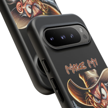 Phone Case - 'Make My Day' Cowboy Revolver Graphic Protective Case