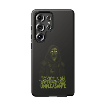 Phone Case — 'Toxic? Nah, Just Prophetically Unpleasant' Neon Grim Reaper Protective Cover