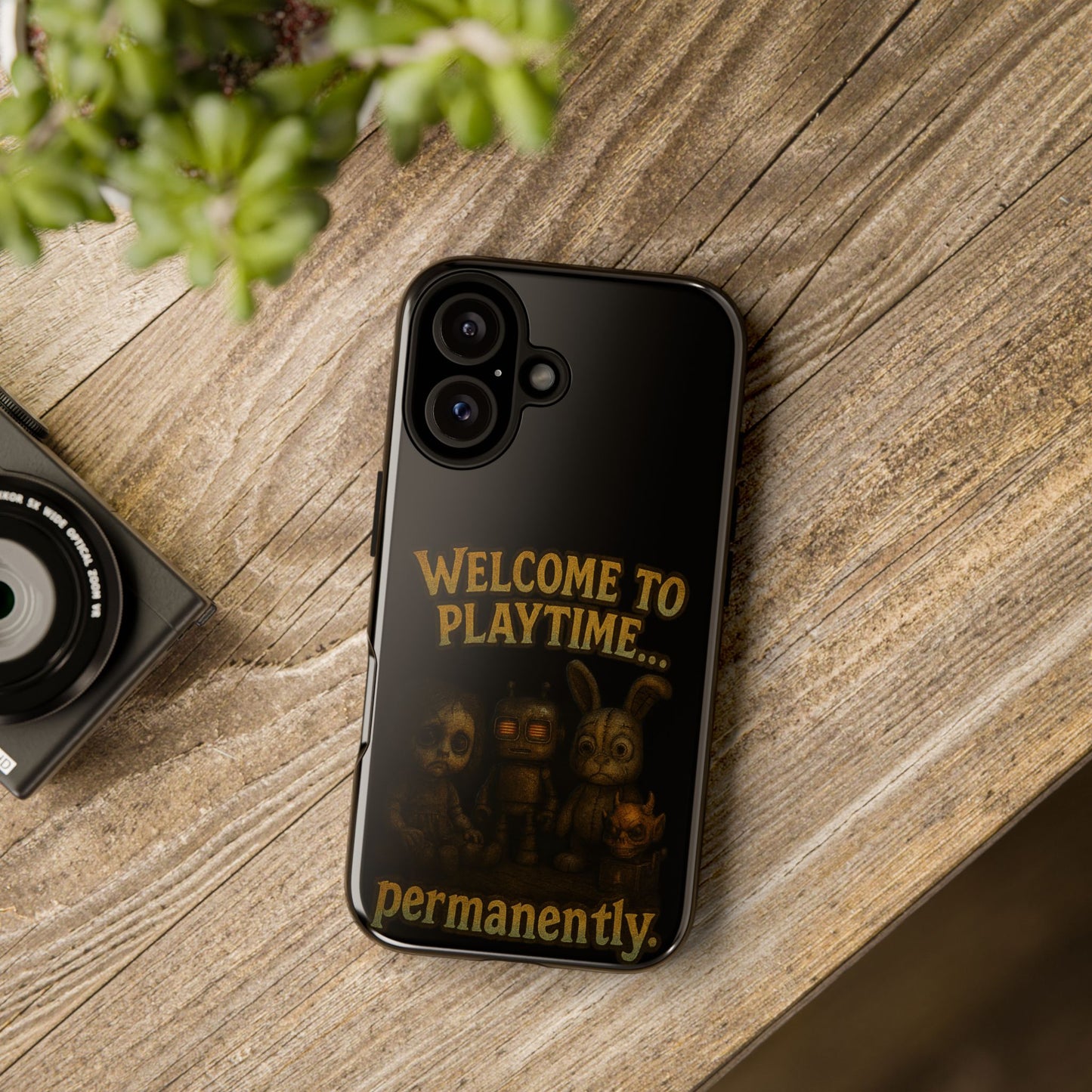 Phone Case — "Welcome to Playtime... Permanently." Horror Game Character Protective Case
