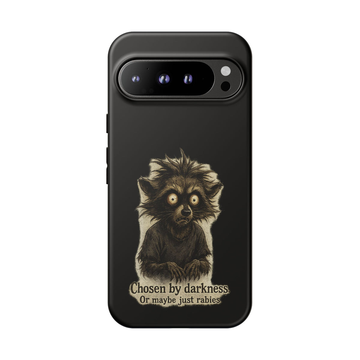 Phone Case — "Chosen by Darkness (Or Maybe Just Rabies)" Cute Creepy Lemur Design