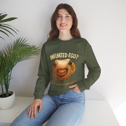 Inflated Ego? Nah, It’s Just Anxiety Crewneck Sweatshirt