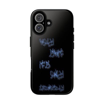 Phone Case — Blue Neon Graffiti "Tough Cases" Protective Cover