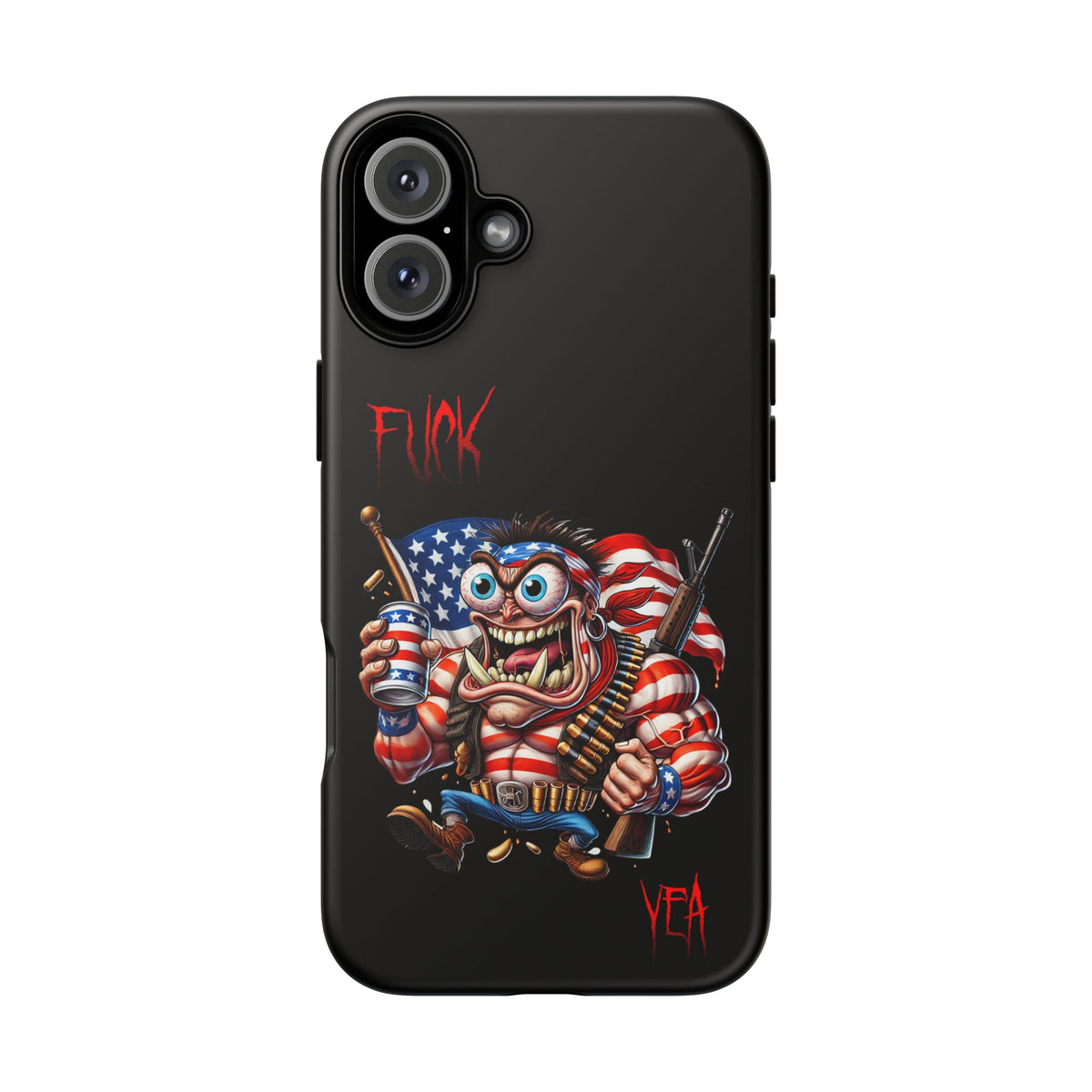 Patriotic Madman Phone Case — 'Funk Yea' USA Flag Tough Case