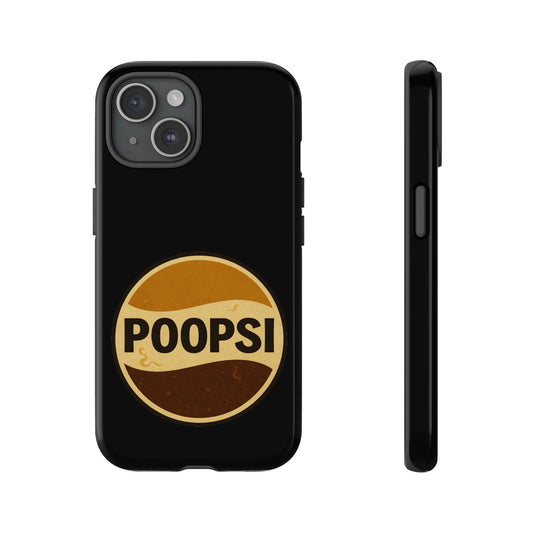 Poopsi Retro Logo Phone Case — Funny Vintage Soda-Inspired iPhone Cover