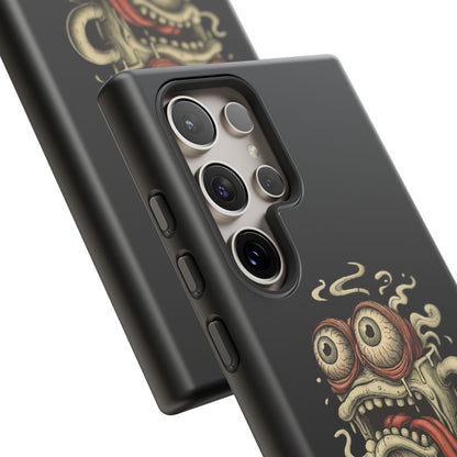 Tough Cases: Retro Hot Coffee Monster Phone Case — Funny 'If Your Mug...' Quote