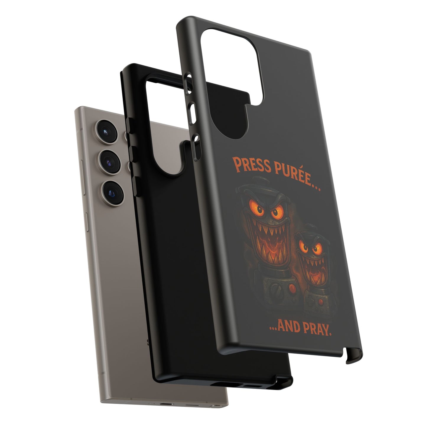 Phone Case - 'Press Purée...and Pray' Halloween Horror Protective Cover