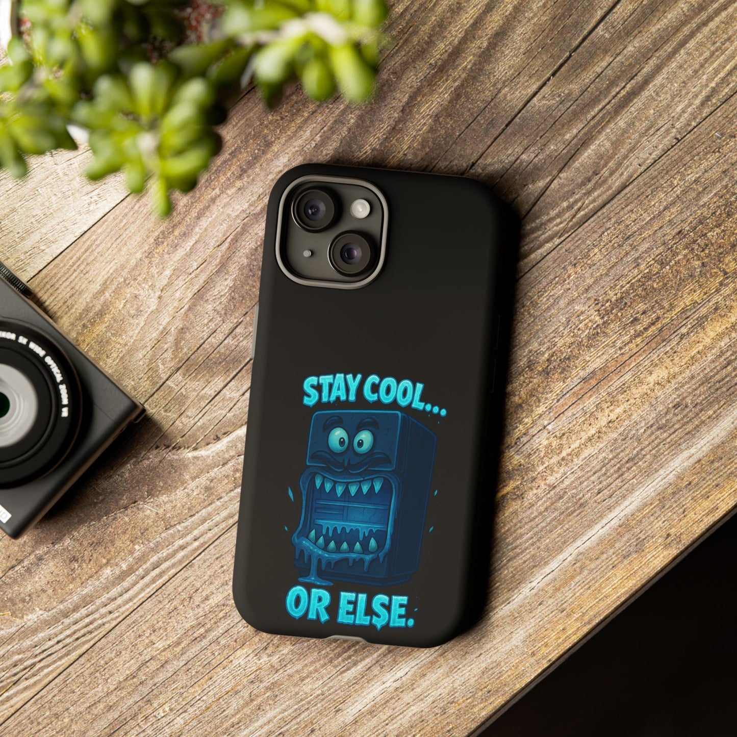 Stay Cool... Or Else. Phone Case — Neon Monster Protective iPhone Cover