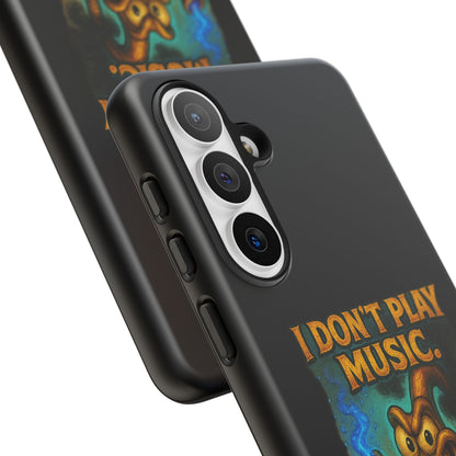 Phone Case — "I Don't Play Music. I Detonate It." Cartoon Bomb Graphic