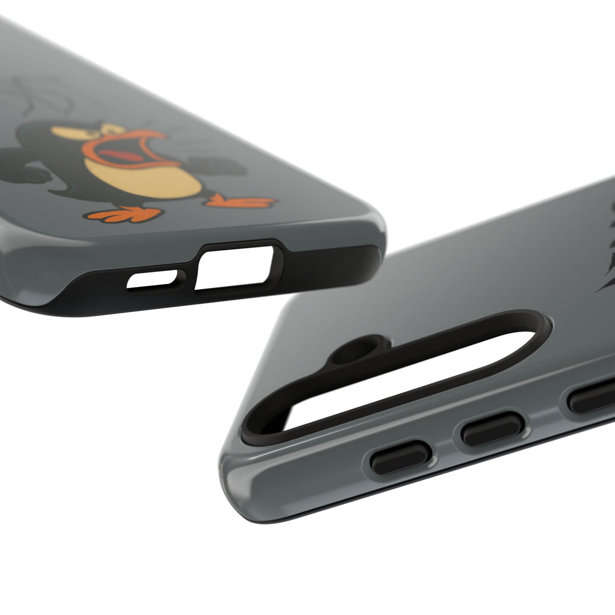 Resist Angry Penguin Phone Case — Protective iPhone Case with Bold Cartoon Design