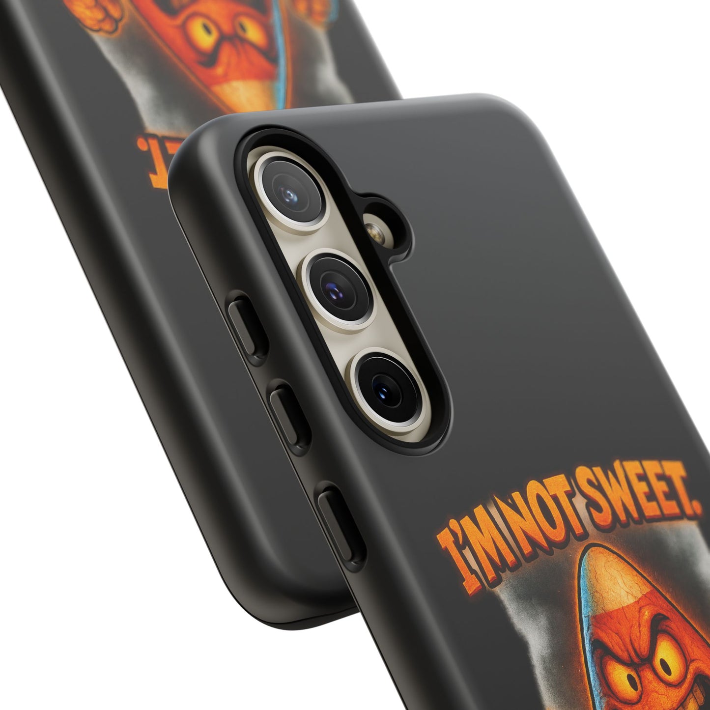 Phone Case — "I'm Not Sweet, I'm Spite in Stripes" Candy Monster Design