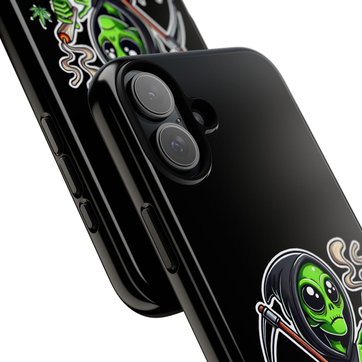 Reaper Alien Phone Case – Cute Grim Reaper Smoking Weed iPhone Case
