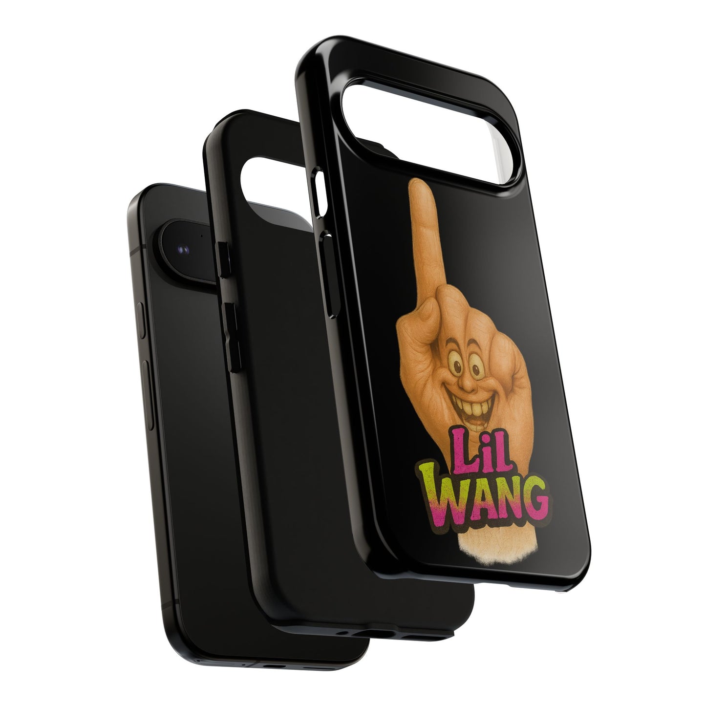 Phone Case — 'Lil Wang' Humorous Middle Finger Character Protective Cover